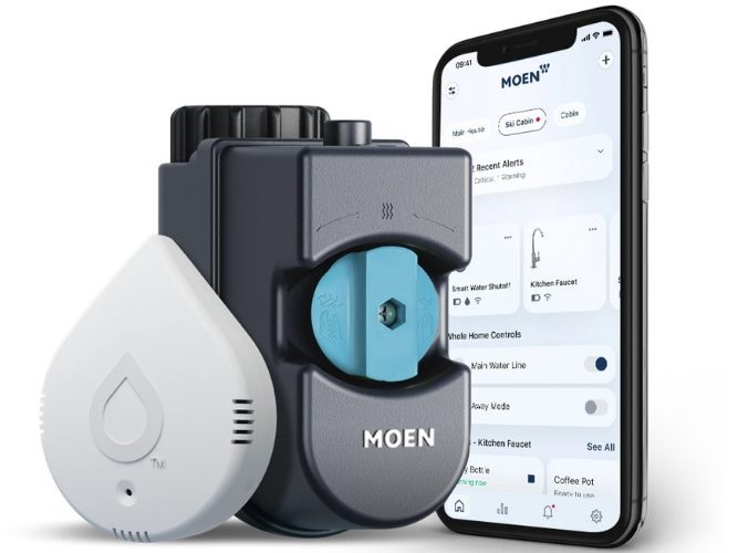 Moen smart water leak detection system.