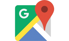 Google Maps logo with red location pin.